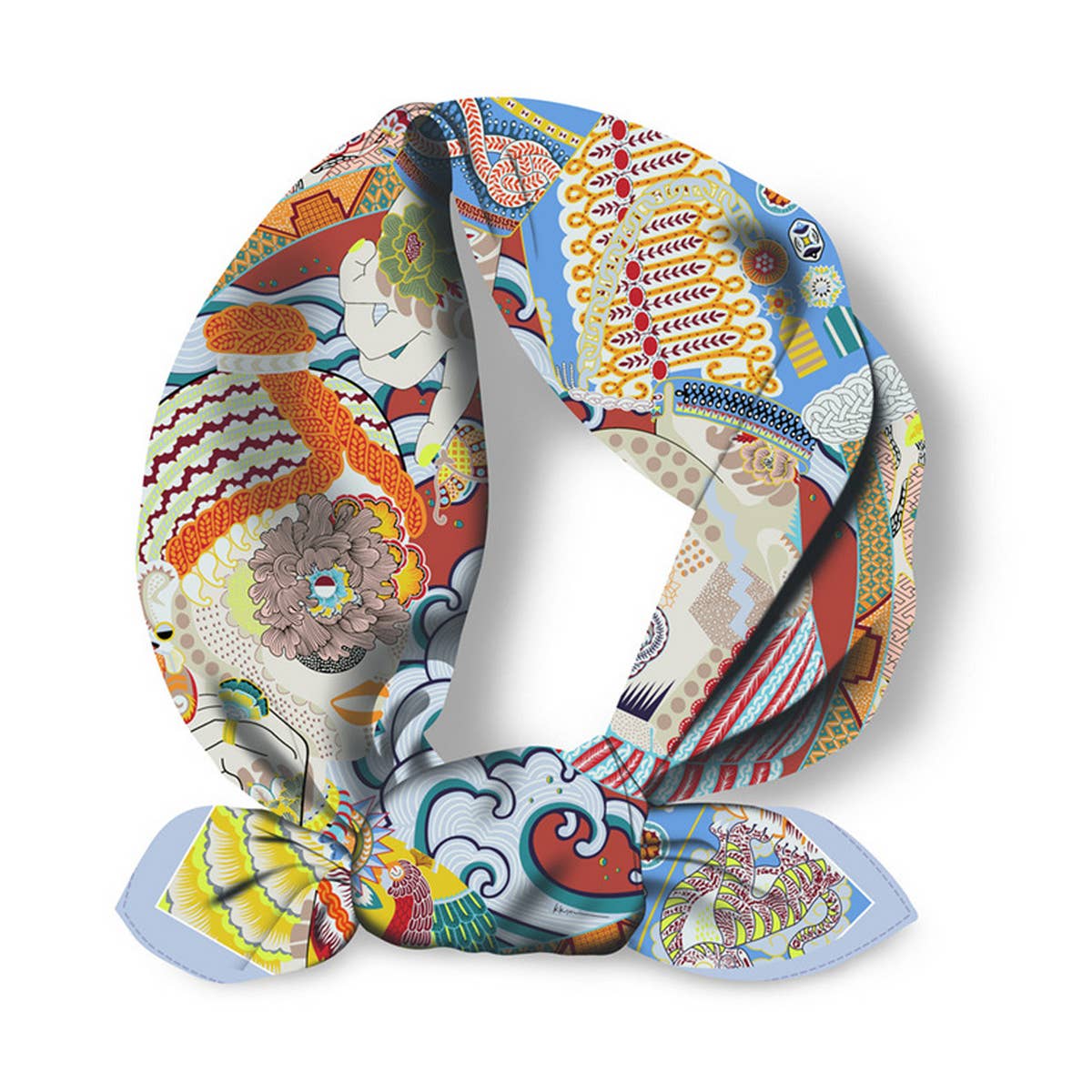 Twilled Satin Mini Scarf ? Hair & Bag Ribbon Wrap