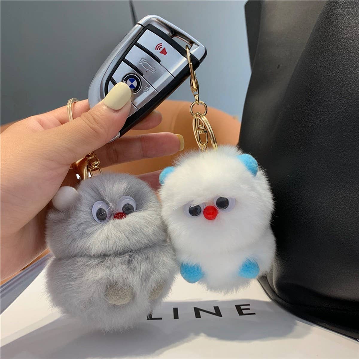 LITTLE MONSTER CAR KEYCHAIN PENDANT ACCESSORIES