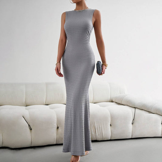 Sexy elegant slim fit long bodycon knit dress
