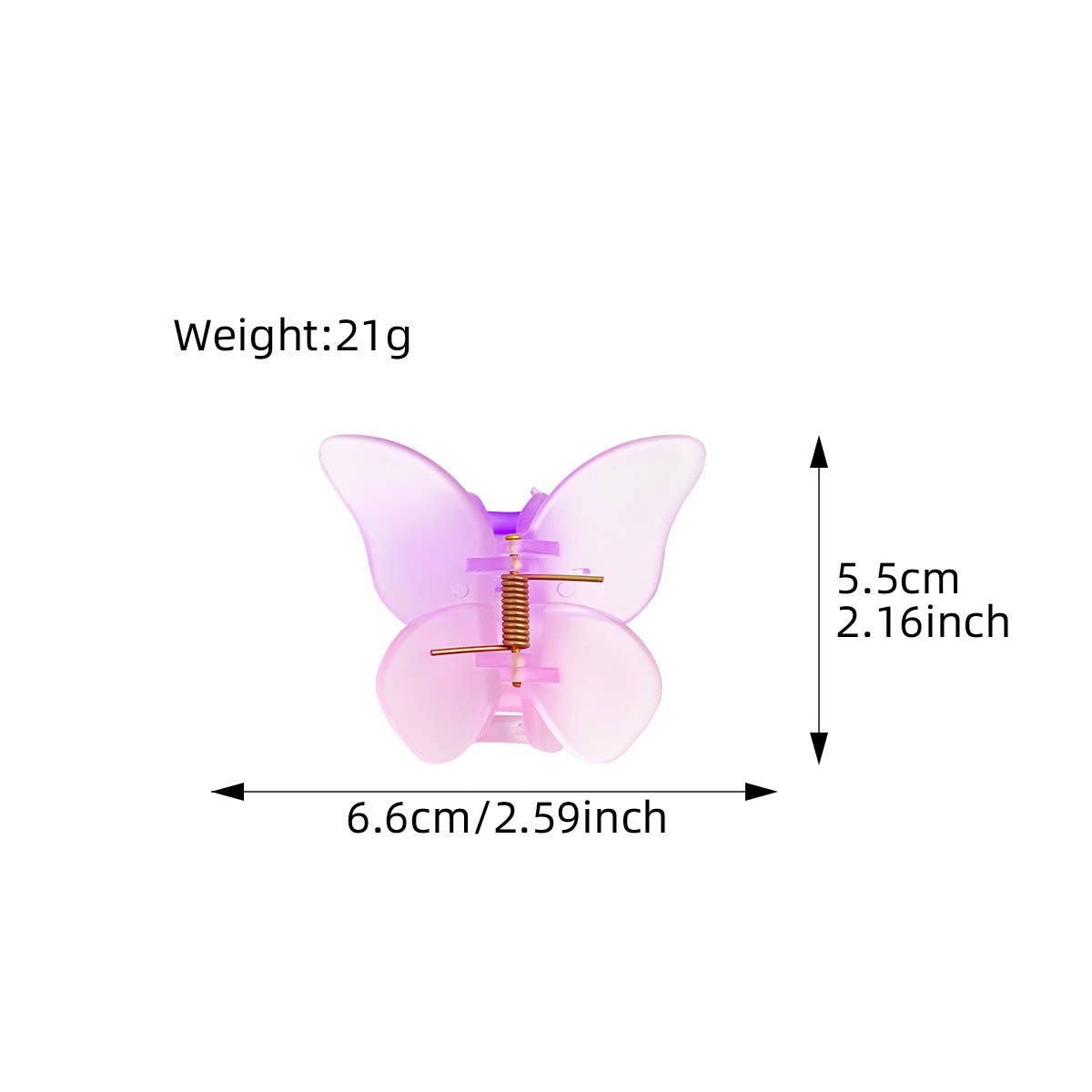 SIMPLE GRADIENT COLOR BUTTERFLY CLIP HAIRPIN_CWAHA1008