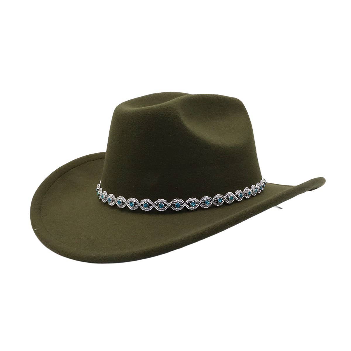 Men & Women Wool Cowboy Fedora Hat New Winter_CWAH04473