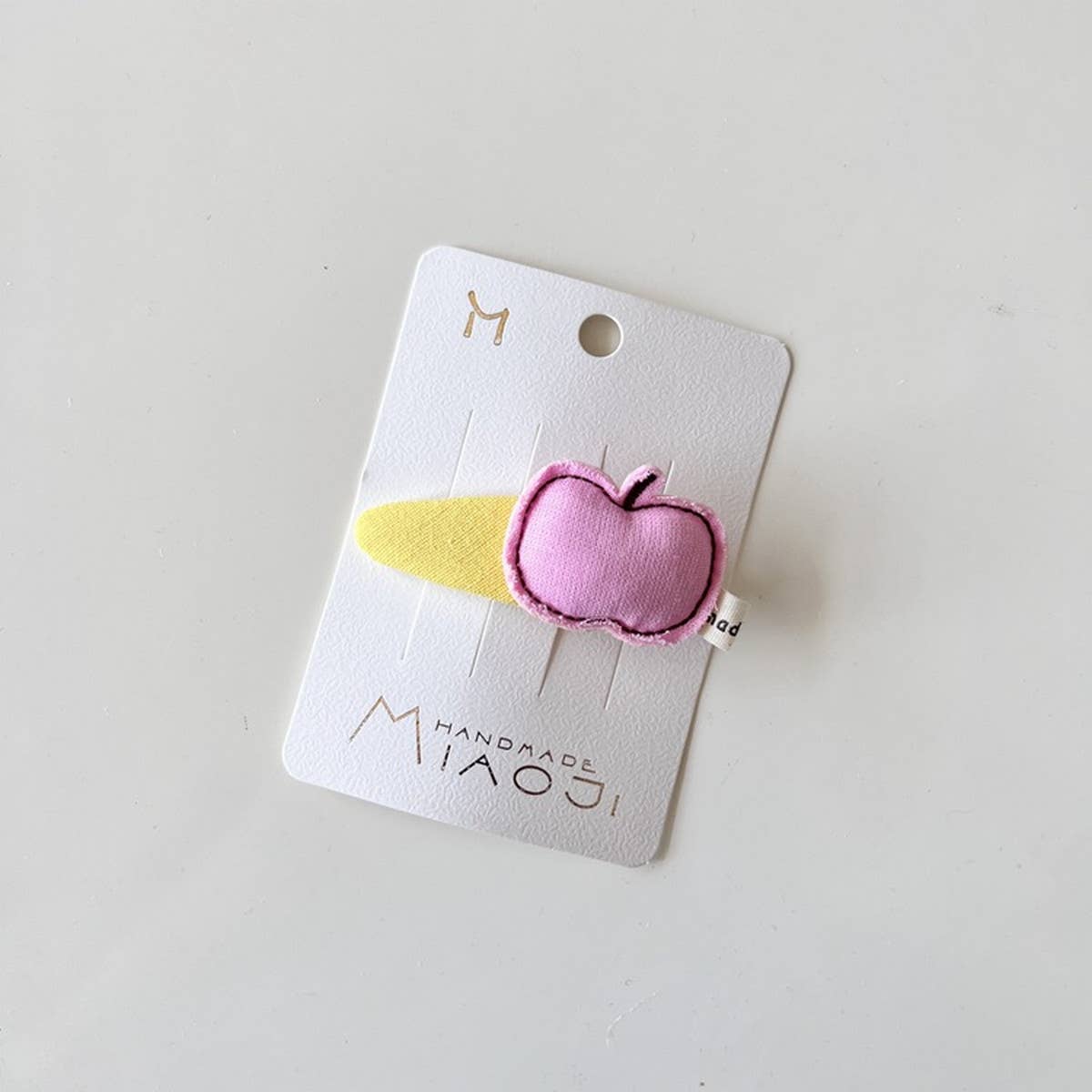 CHILDREN'S FABRIC HEART CLOVER EDGE HAIRPIN