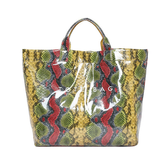 Fashionable printed snake pattern handbag