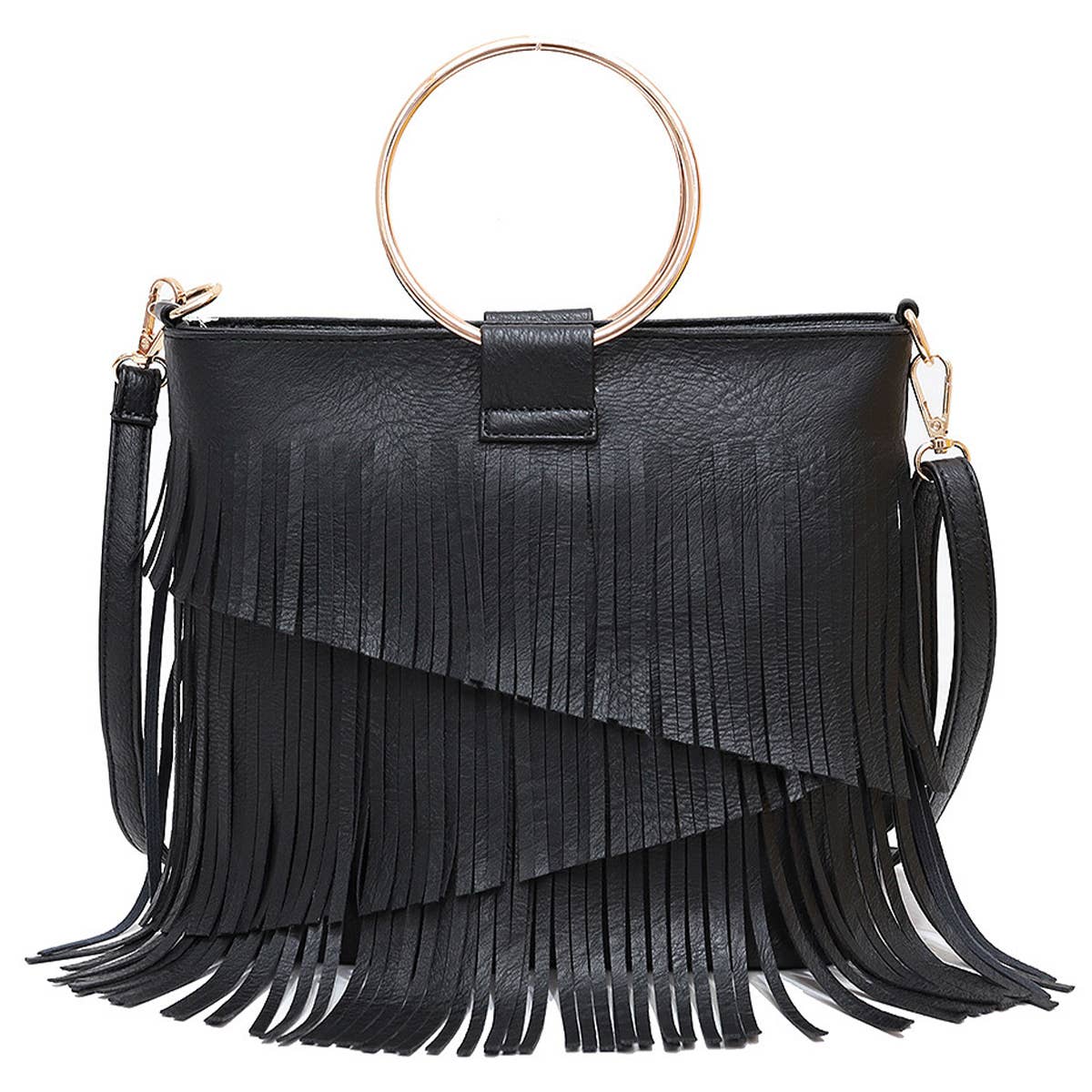 WOMEN FASHION TASSEL CLUTCHES SHOULDER BAG_CWAB0798