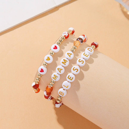 FASHION SIMPLE ACRYLIC BEADED BRACELET SET_CWMM3532