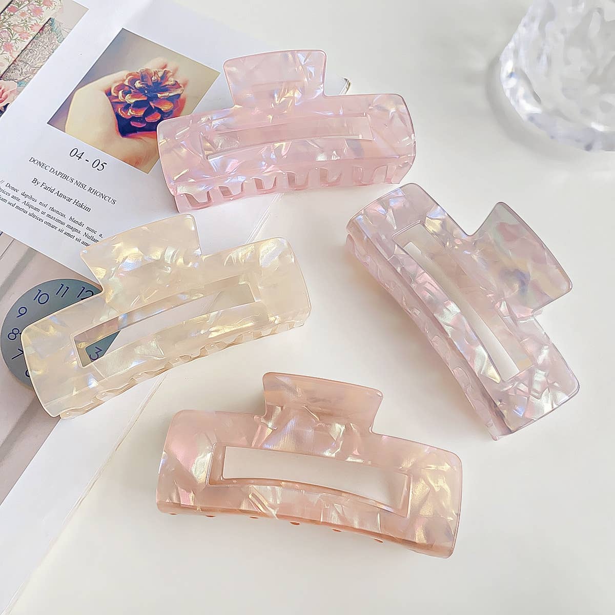 Iridescent Mermaid imitation acetic acid clip