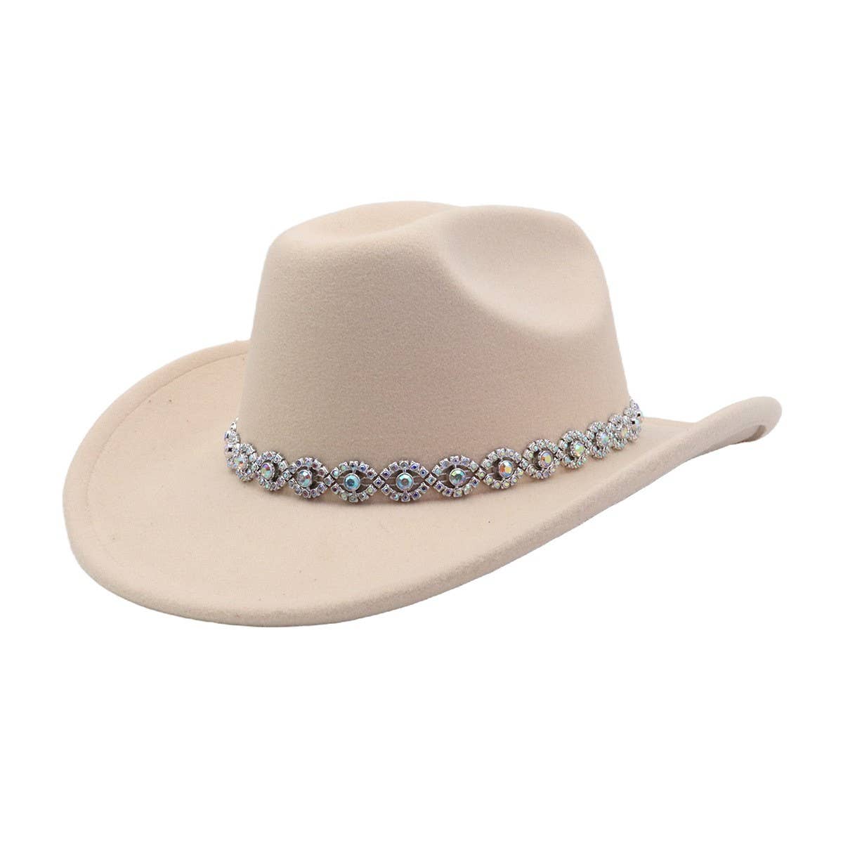 New Wool Fedora Hat Western Ethnic Jazz Style_CWAH04469