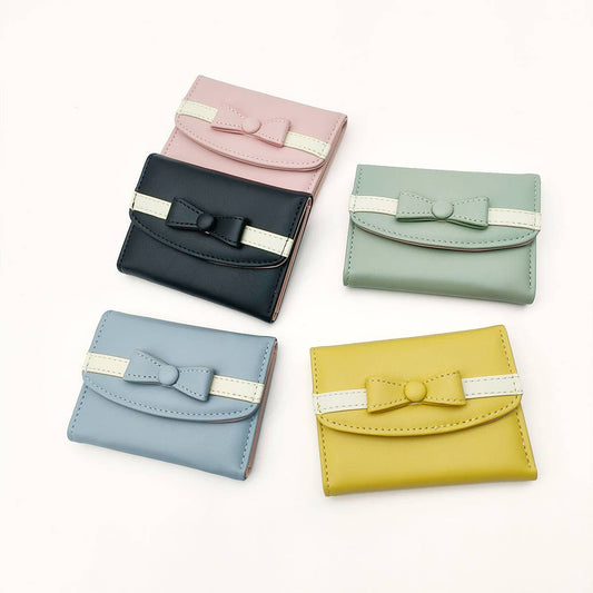 SQUARE LARGE CAPACITY BOW DECORATIVE WALLET_CWAB1629