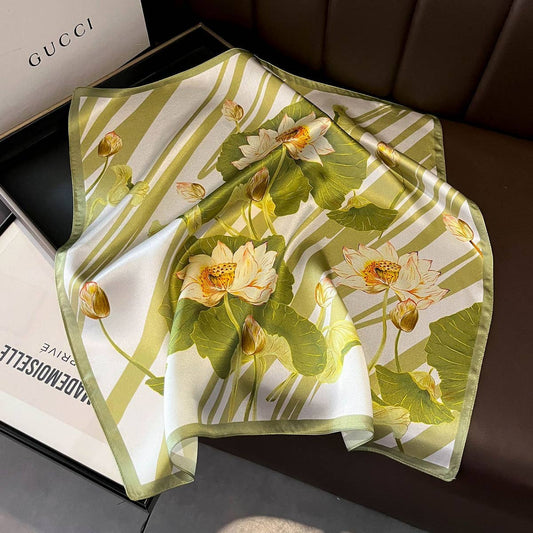 Silk Square Neck Scarf for Women ? 100% Mulberry