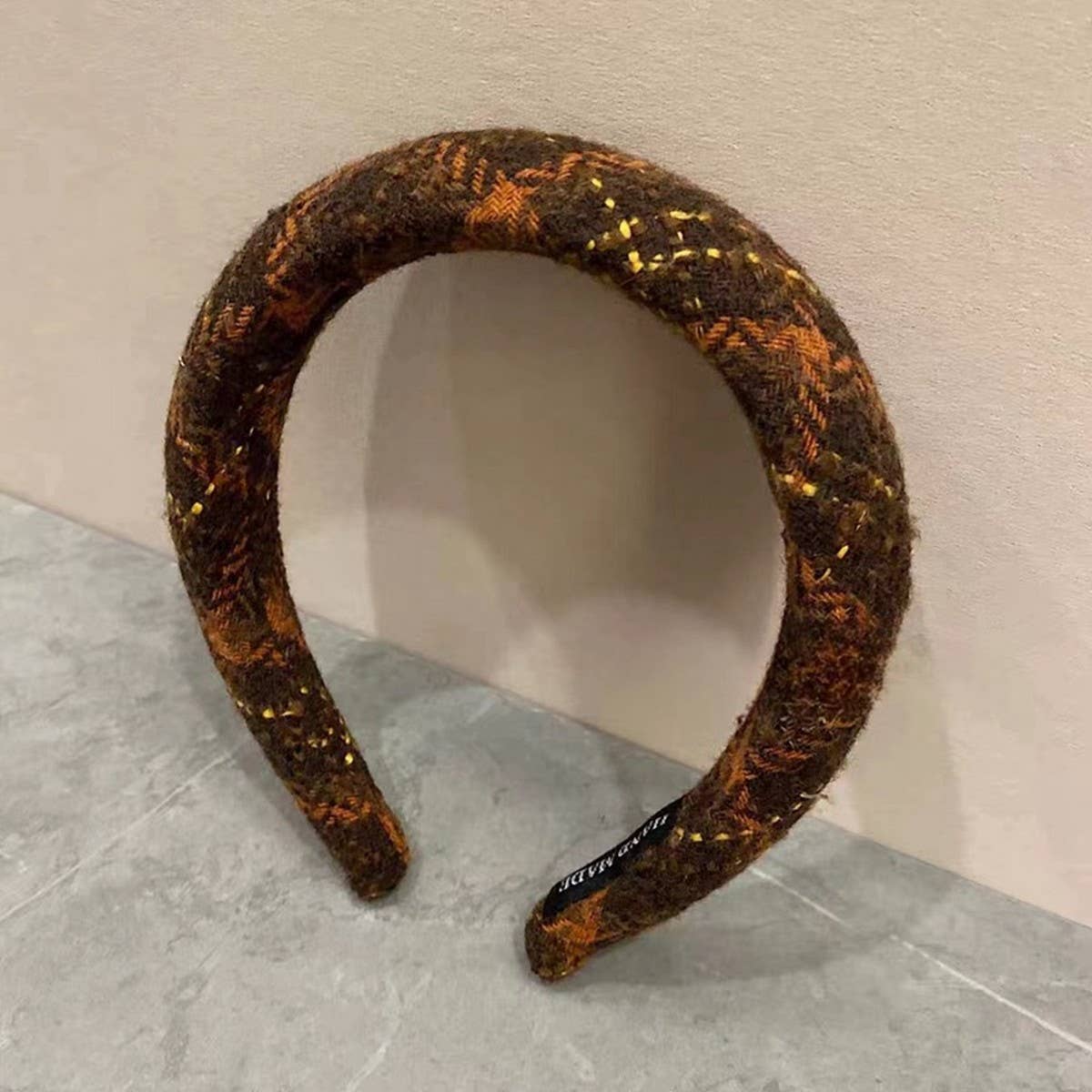 AUTUMN AND WINTER HIGH-END PLAID HEADBAND_CWAHA2865