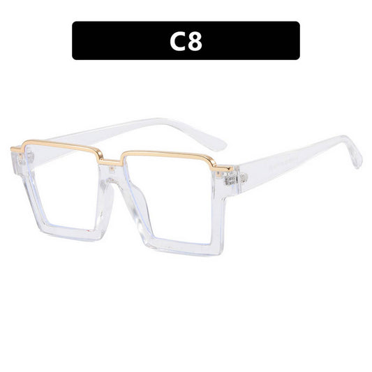 FASHIONABLE SQUARE FLAT GLASSES ANTI-BLUE LIGHT