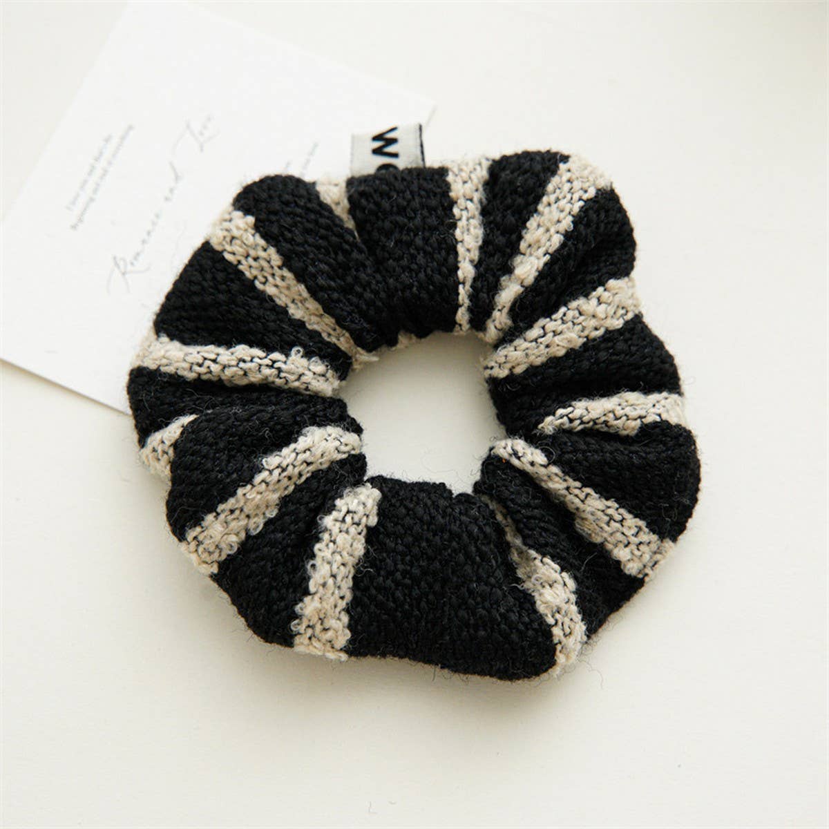 RETRO STRIPED LARGE INTESTINE HAIR TIE_CWAHA0793