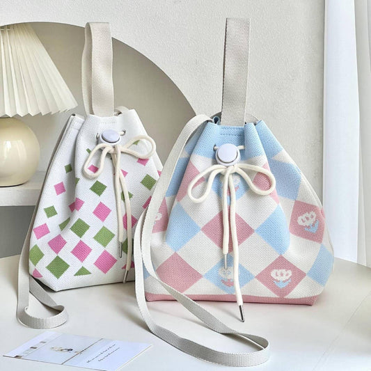 SIMPLE DESIGN KNITTED PORTABLE SHOULDER BAG_CWAB3071