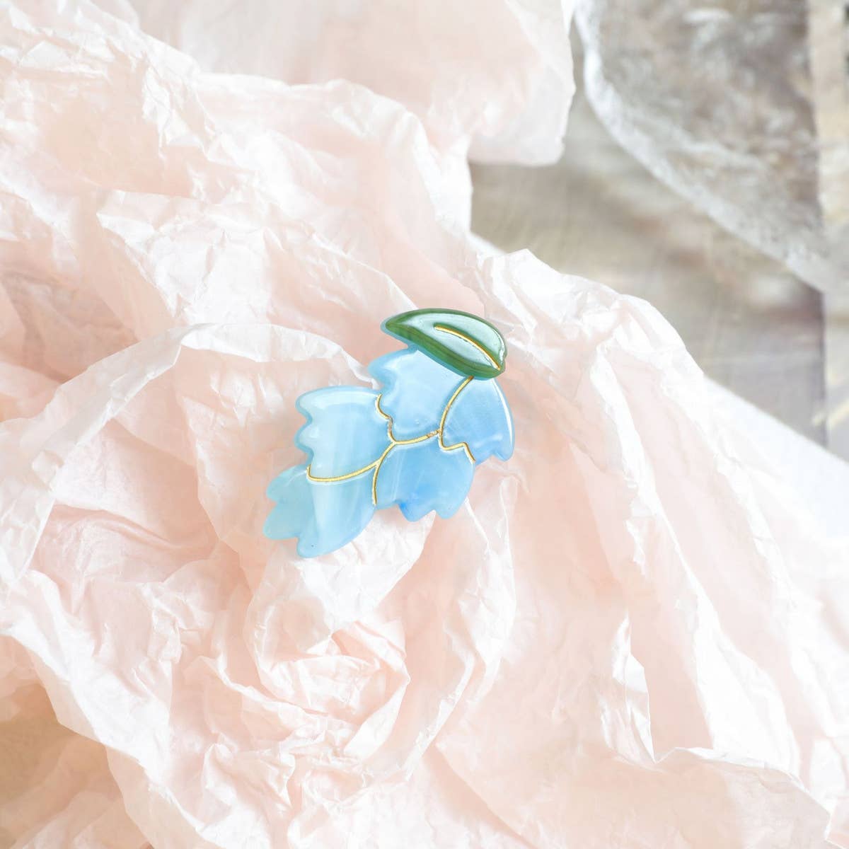 CWAHA4510_SMALL FRESH TULIP DAISY FOREST HAIR CLIP