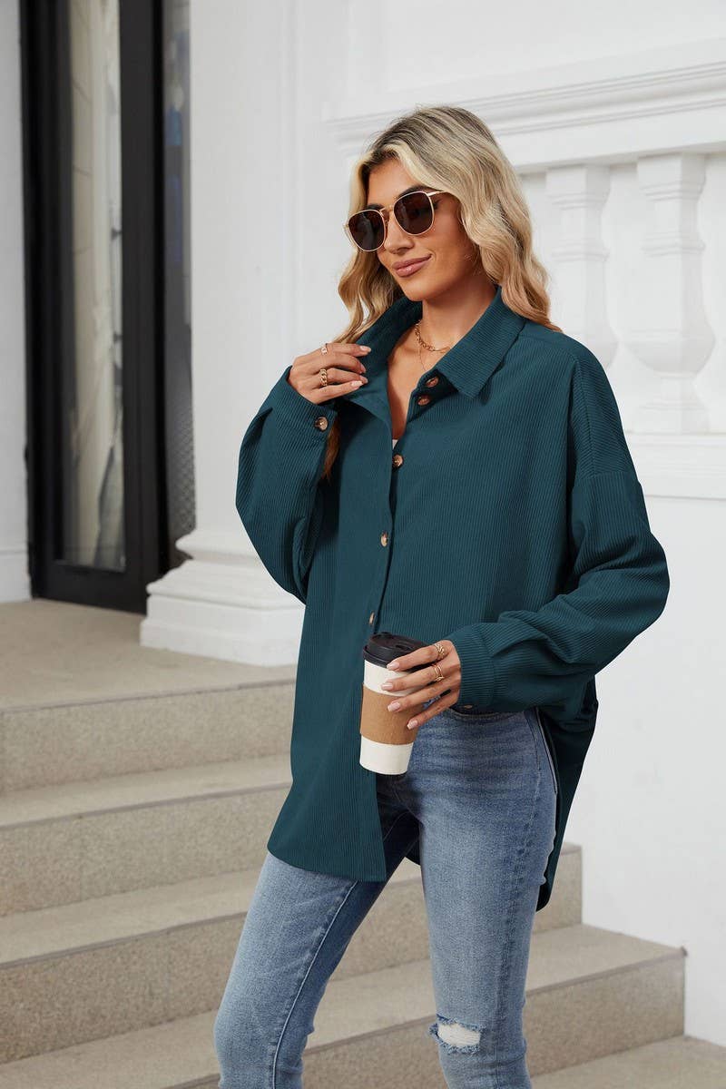 CWOCO0501_NEW COLLAR CASUAL LONG SLEEVED SHIRT JACKET