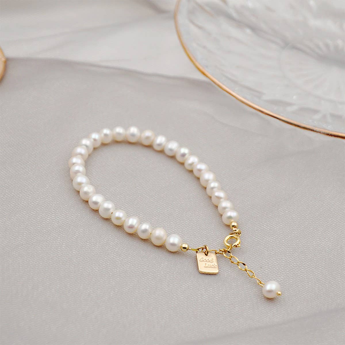 NEW SPRING AND SUMMER FRESHWATER PEARL BRACELET_CWAJE1670