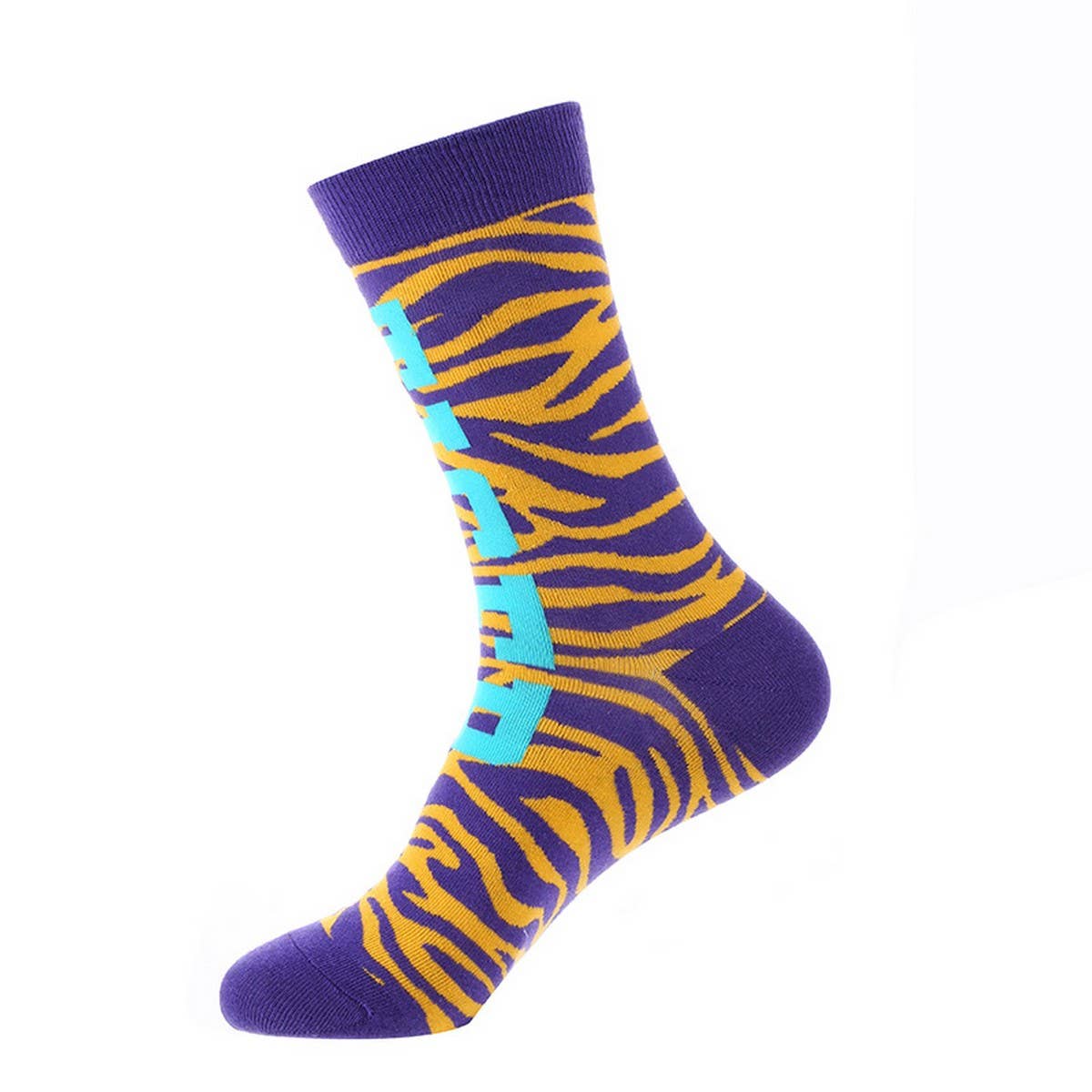 CASUAL GEOMETRIC MID-CALF SOCKS_CWMS1004