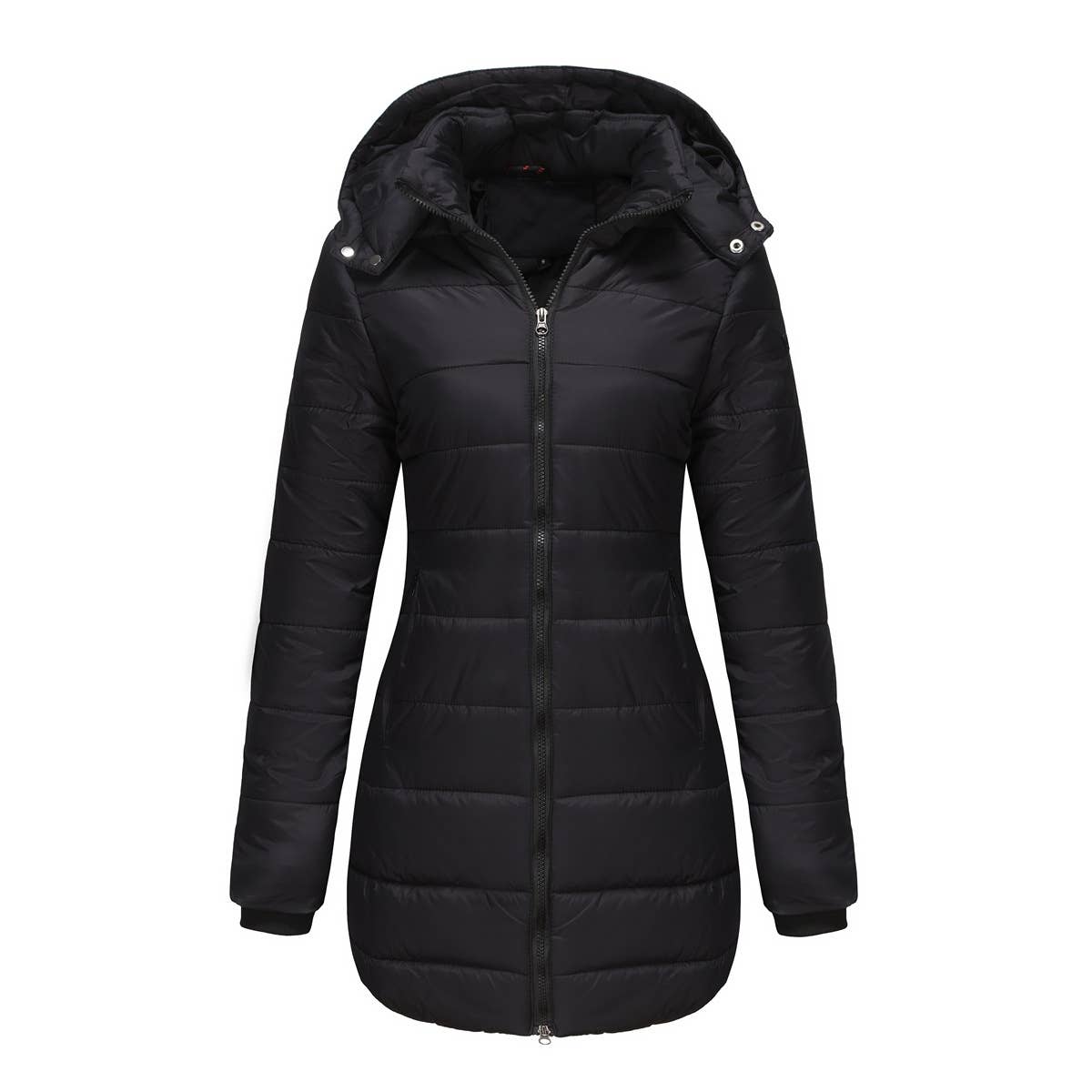 Waterproof cotton-padded jacket with removable cap