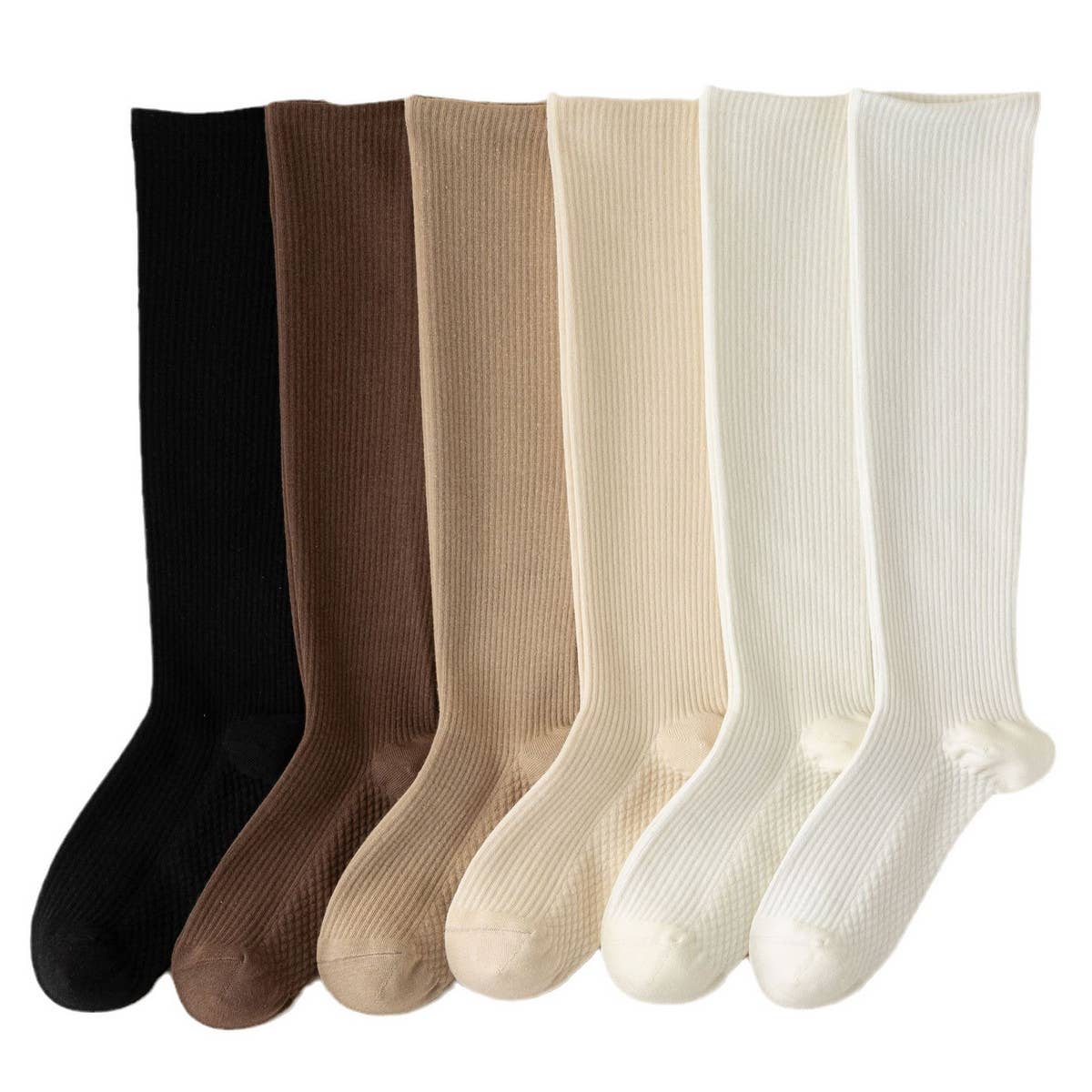 WOMEN STOCKINGS LEISURE SOLID COLOR TUBE SOCKS