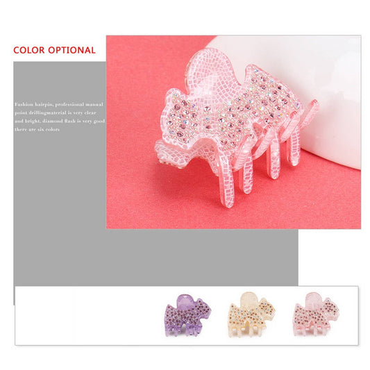 CLIP GENTLE STYLE PINK ACRYLIC MINI HAIR CLIP