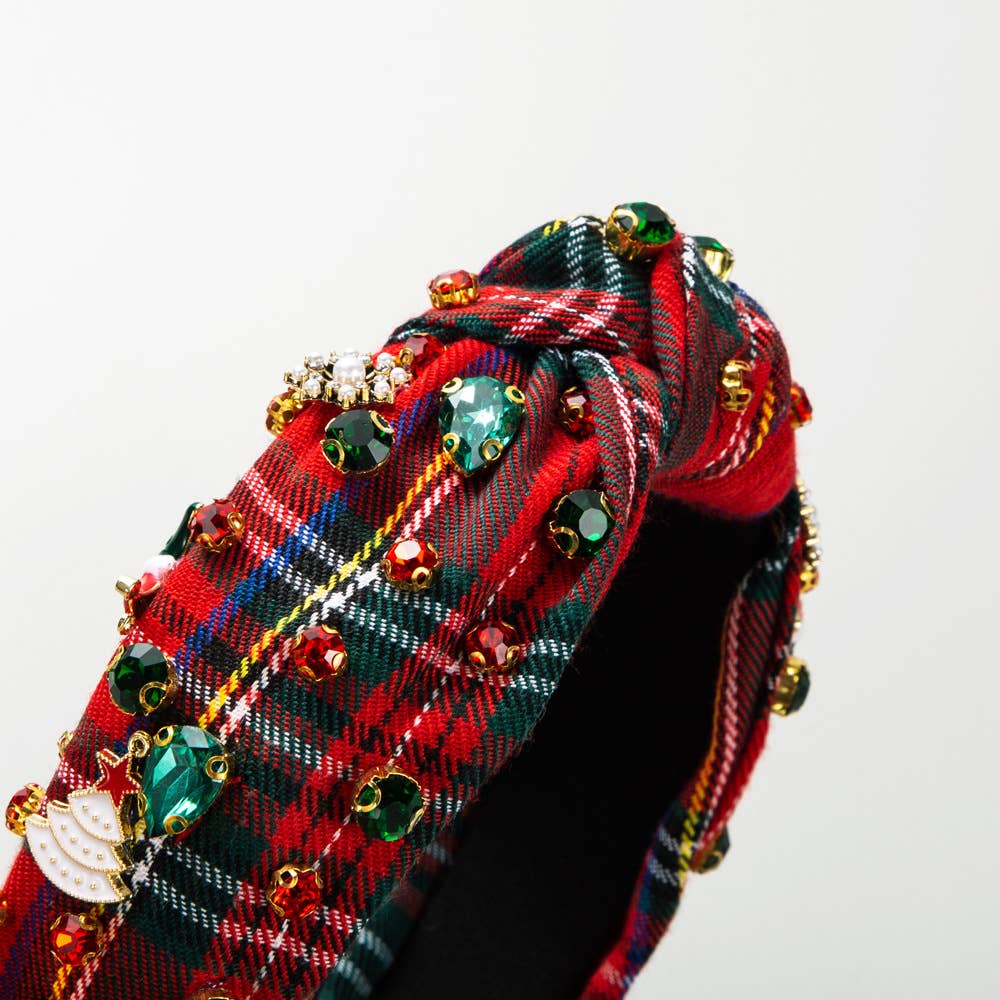 CHRISTMAS FABRIC KNOTTED CHRISTMAS HEADBAND