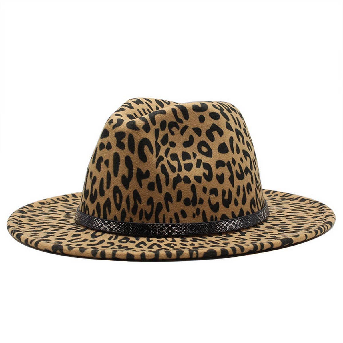 FASHIONABLE LEOPARD PATTERN FAUX WOOL HAT_CWAH2548