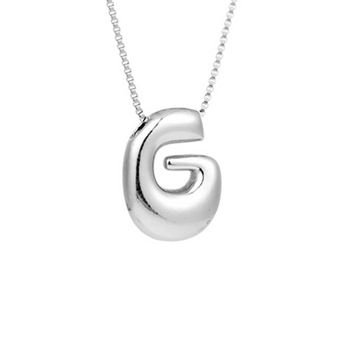 Hip Hop 26 Letters Pendant Necklace - Silver Chain