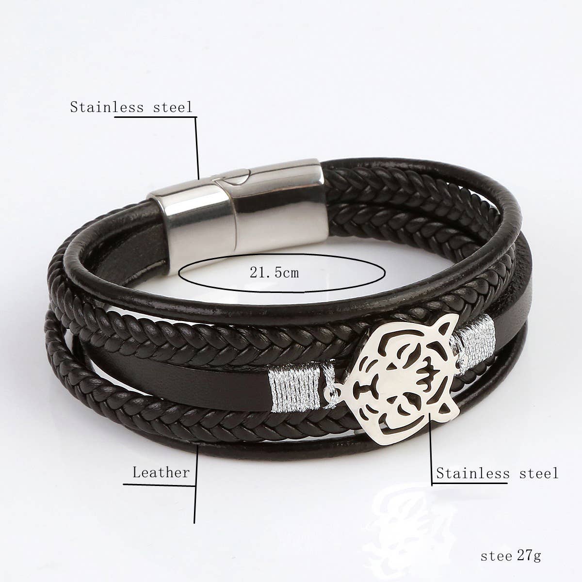 EUROPEAN AND AMERICAN LEATHER BRAIDED BRACELET_CWAJE1466