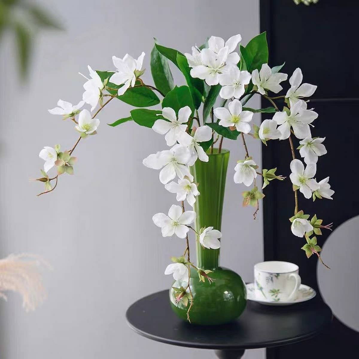 Single Stem Jasmine and Begonia Faux Flower Decor_CWMM6522