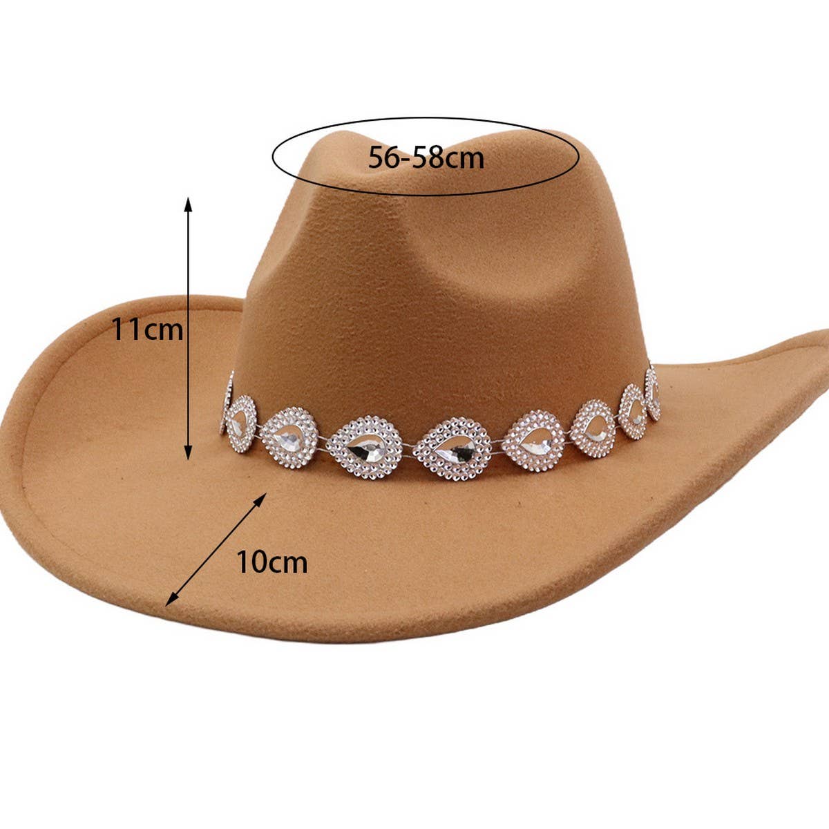 New Autumn Winter Western Ethnic Wide Brim Hat_CWAH04476