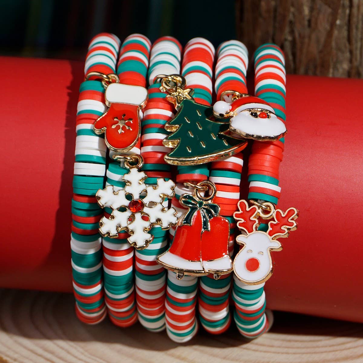 BEADED LETTER PEARL CHRISTMAS BRACELET COMBINATION_CWMM2618