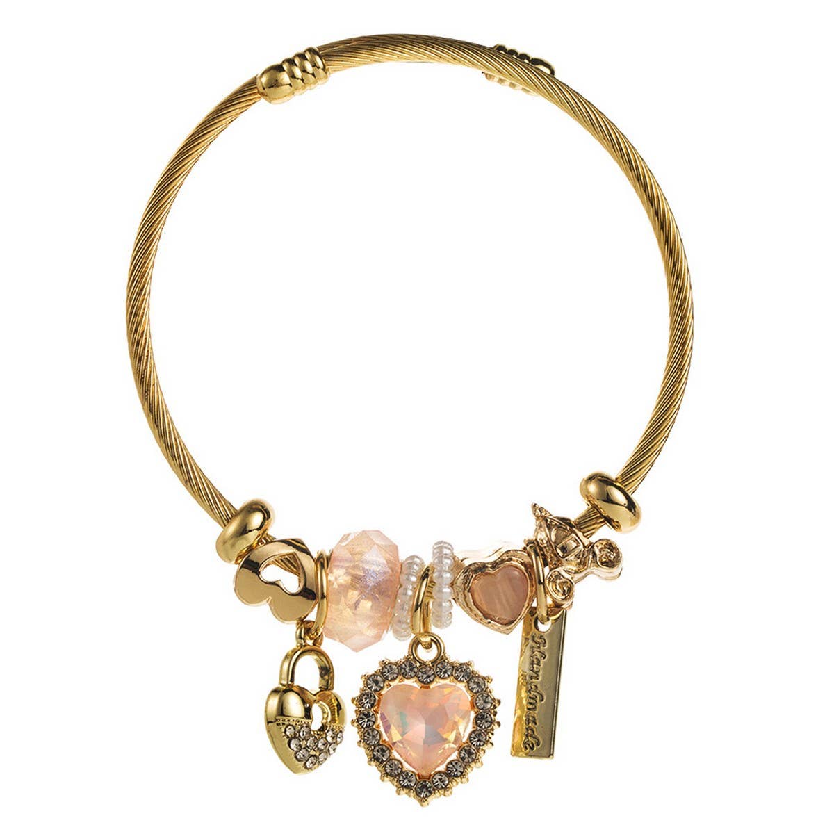 Minimalist Crystal Heart Beaded Couple Bracelet