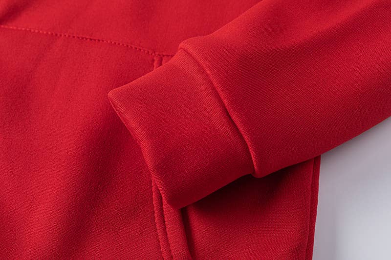 SPIDER WEB HEART ZIPPER FLEECE HOODED CARDIGAN