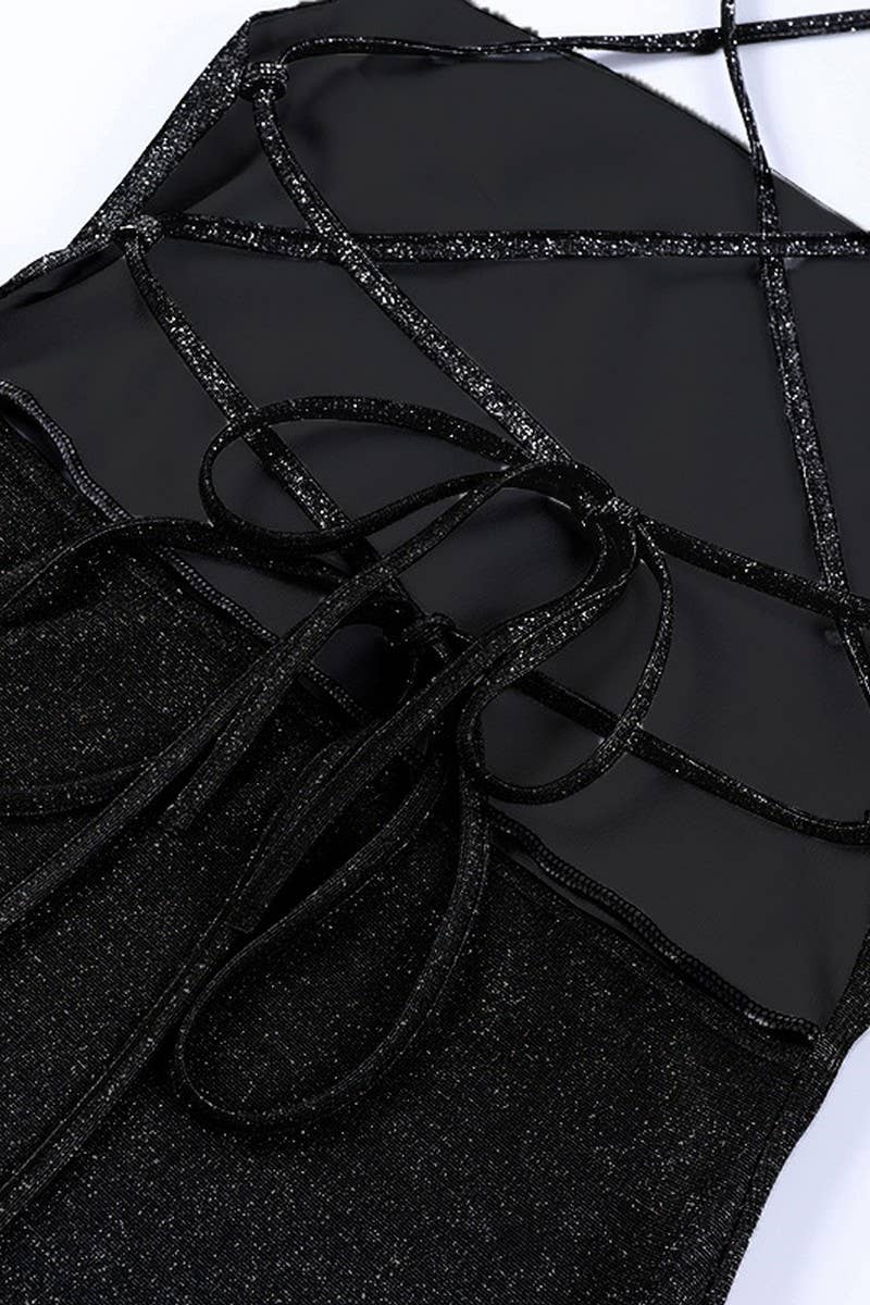 CWDSD6708_SEQUINED KNITTED OPEN BACK SLIP DRESS