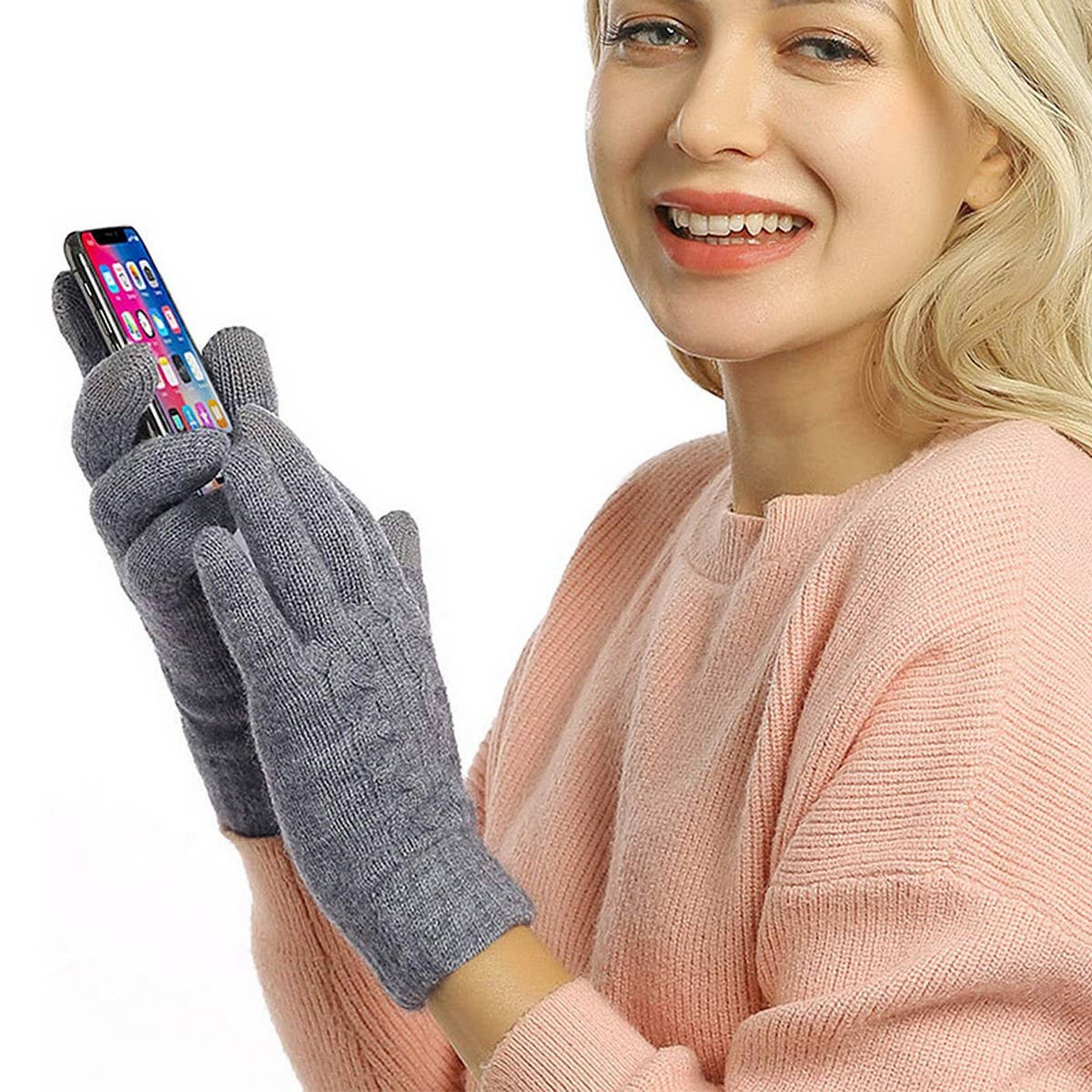 WINTER WOMEN'S WARM TOUCH SCREEN KNITTED GLOVES