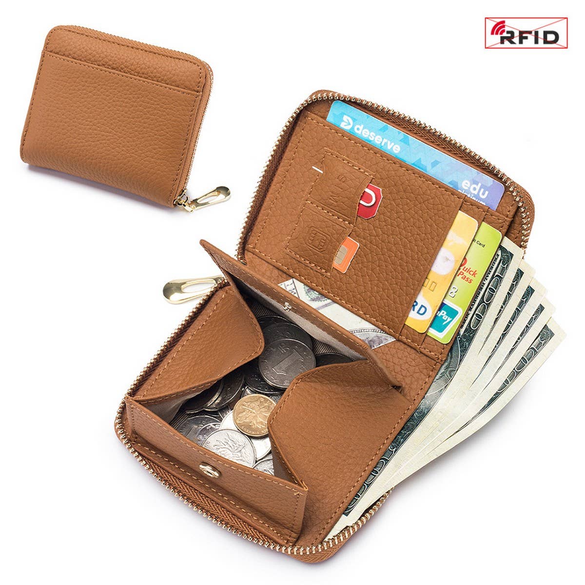 FASHION MULTIFUNCTIONAL SHORT LEATHER WALLET_CWAB3754