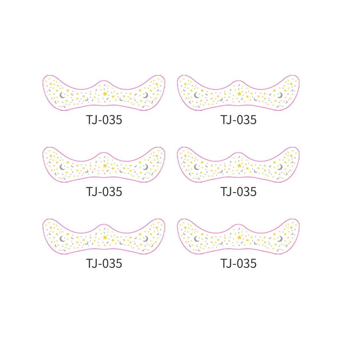 Metallic Freckle Face Tattoo Stickers Gold Silver