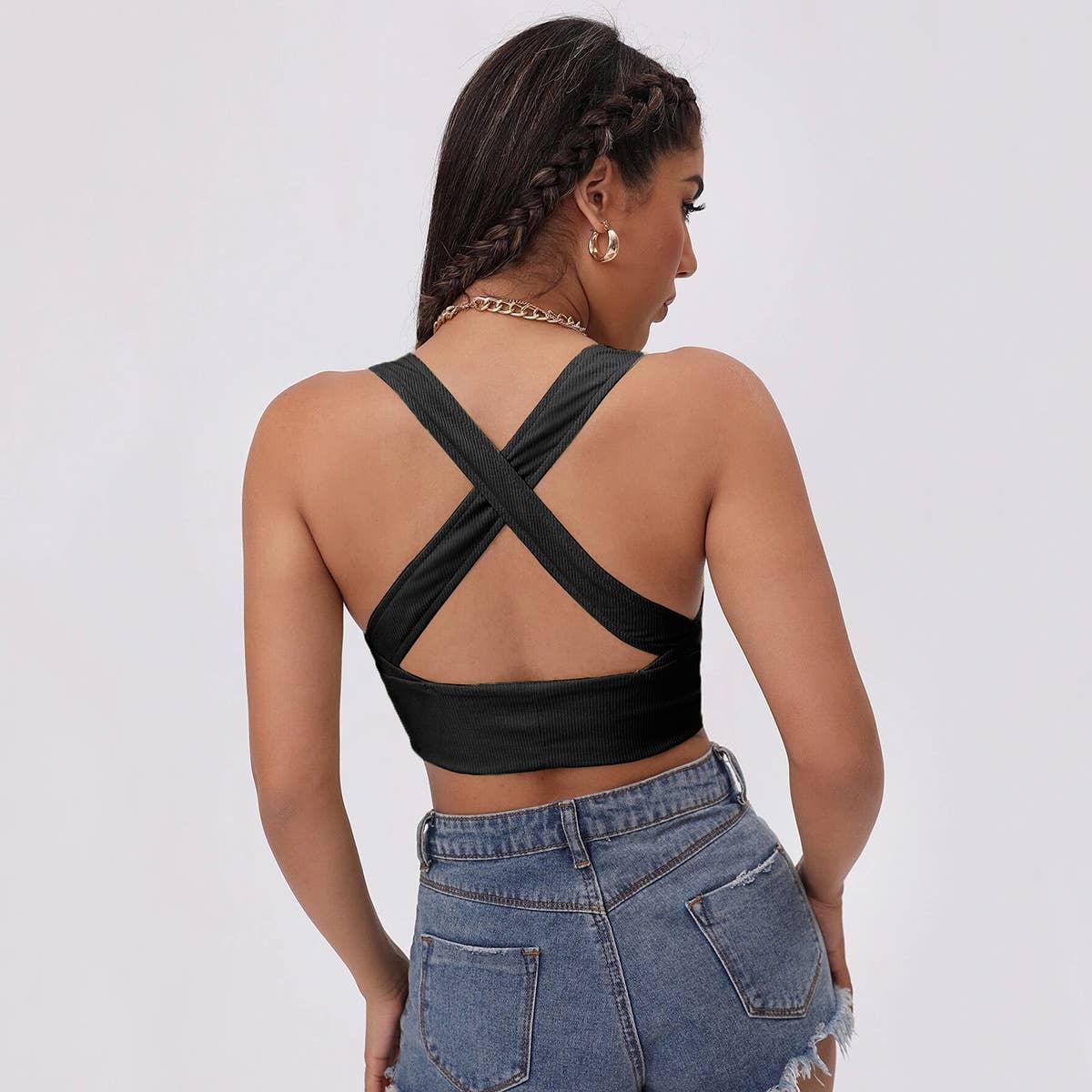 Women Sexy Sports Bra Crop Top with High Stretch