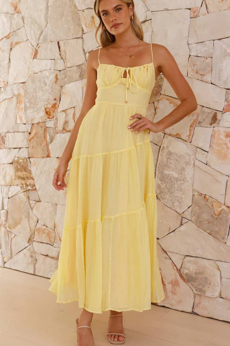 CWDMD5650_SLEEVELESS BACKLESS TIE STRAP MAXI FLARE DRESS