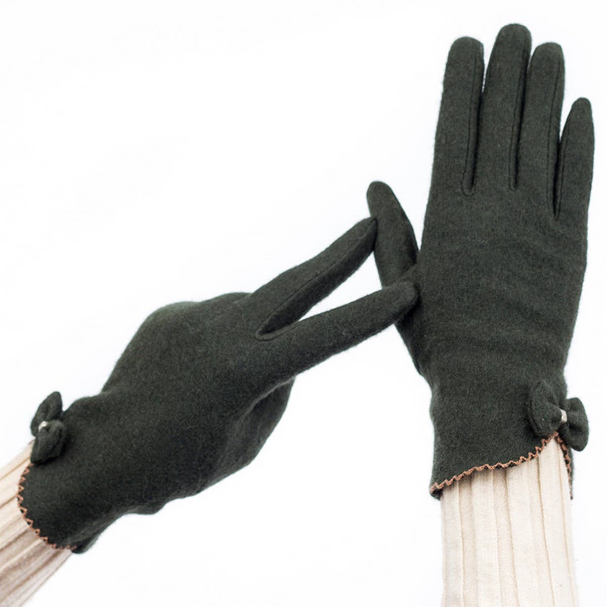 WOMEN'S FASHION BOW TOUCH SCREEN GLOVES_CWMM1555
