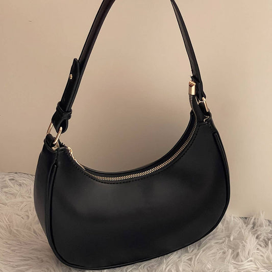CWAB4835_SIMPLE CASUAL CRESCENT-SHAPED SHOULDER HANDBAG