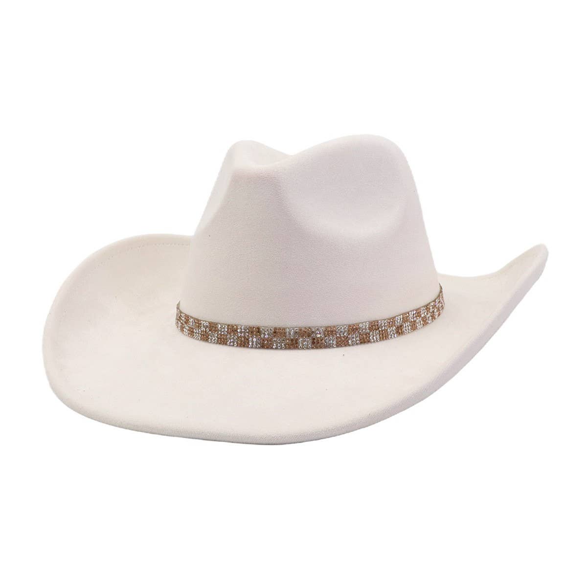 Western Ethnic Soft Suede Cowboy Fedora Hat_CWAH04400