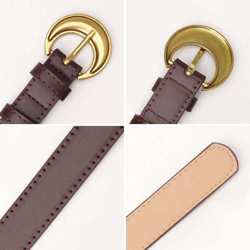 Ancient gold pin buckle crescent-shaped belt