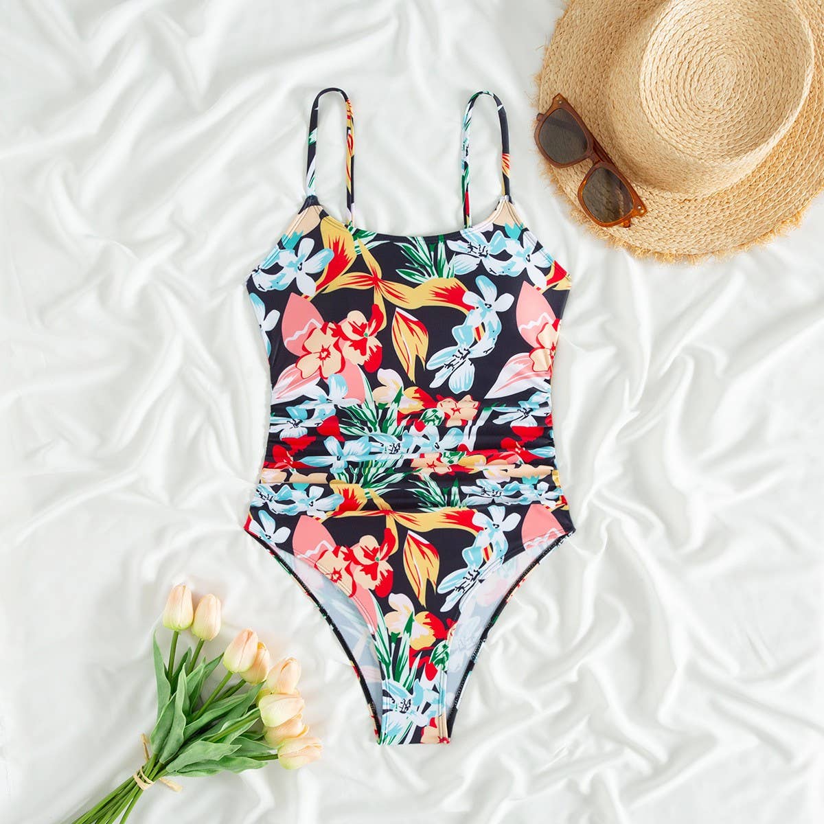WOMEN'S PRINTED BIKINI ONE-PIECE SWIMSUIT