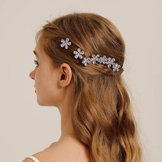 SIMPLE AND VERSATILE FLOWER BRIDAL COMB SET