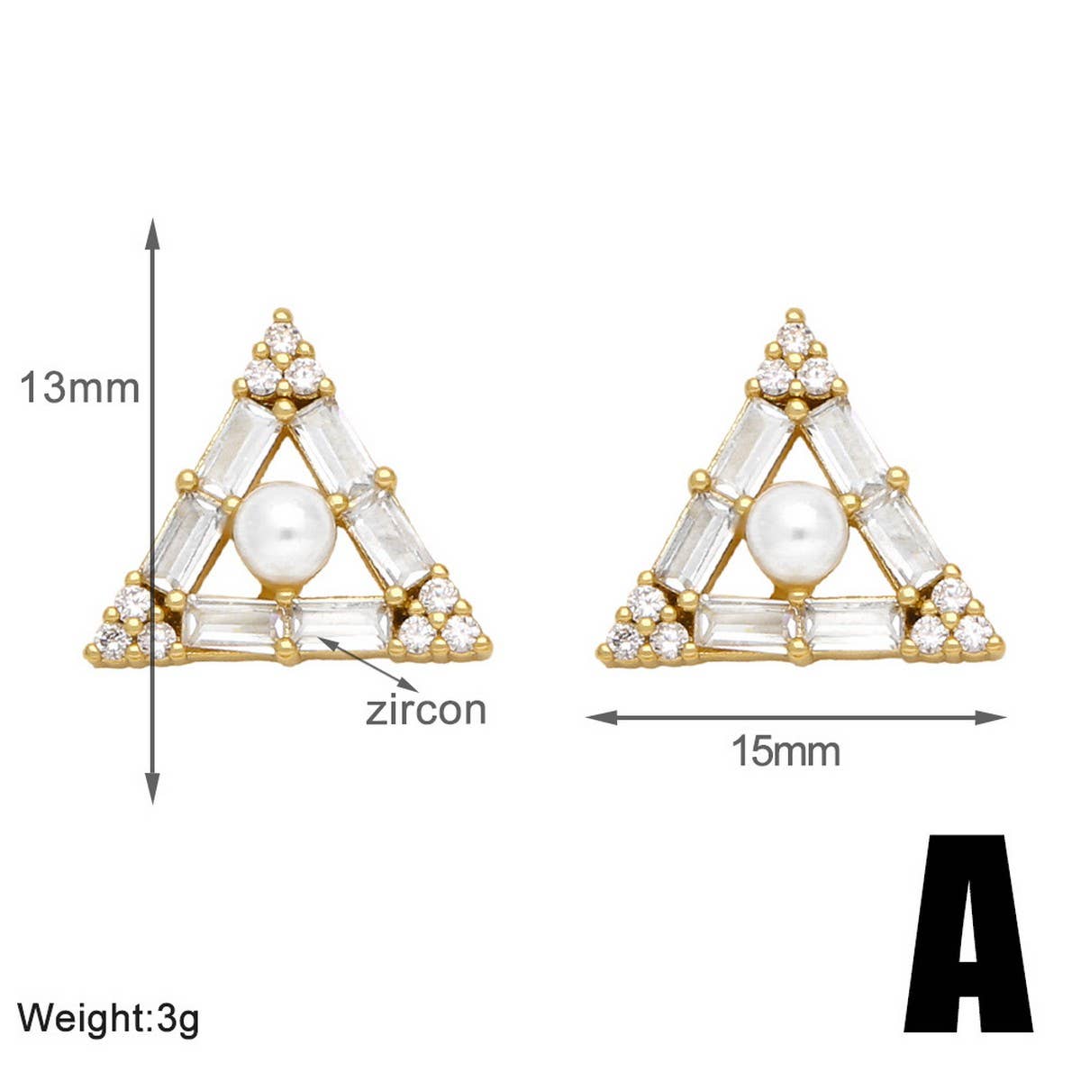 COPPER PLATED 18K GOLD FLOWER PEARL EARRINGS