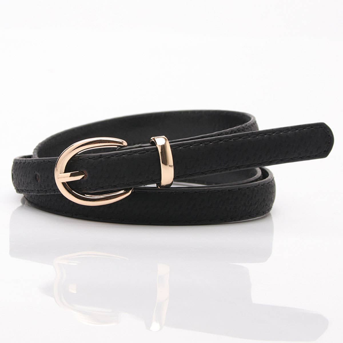Fashionable pigskin imitation women's belt