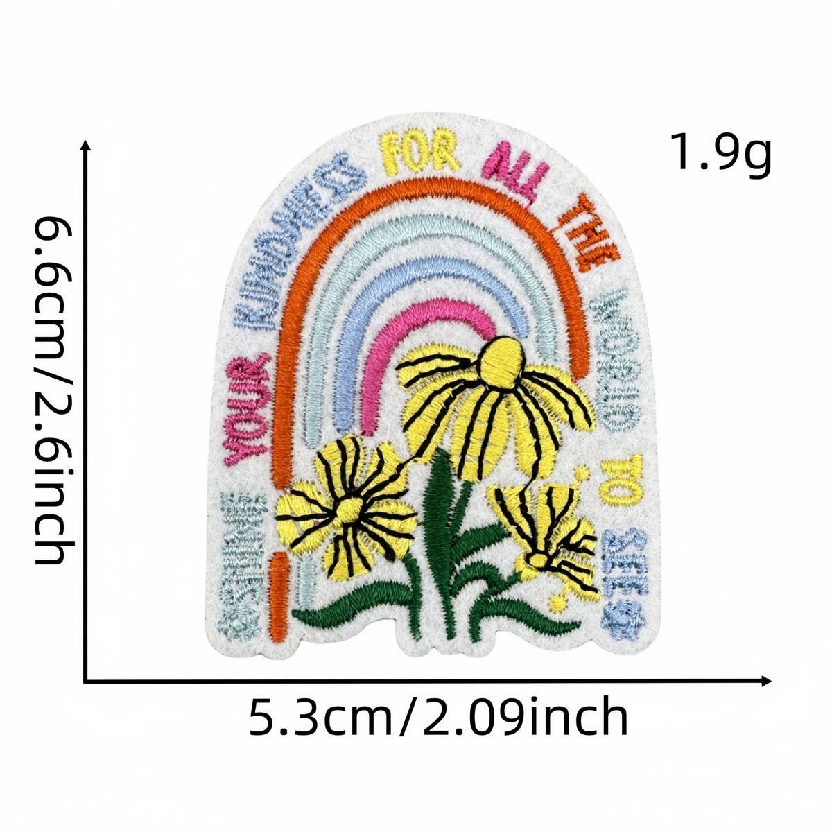 PERSONALIZED COLORFUL ENGLISH EMBROIDERY PATCH_CWMM4029
