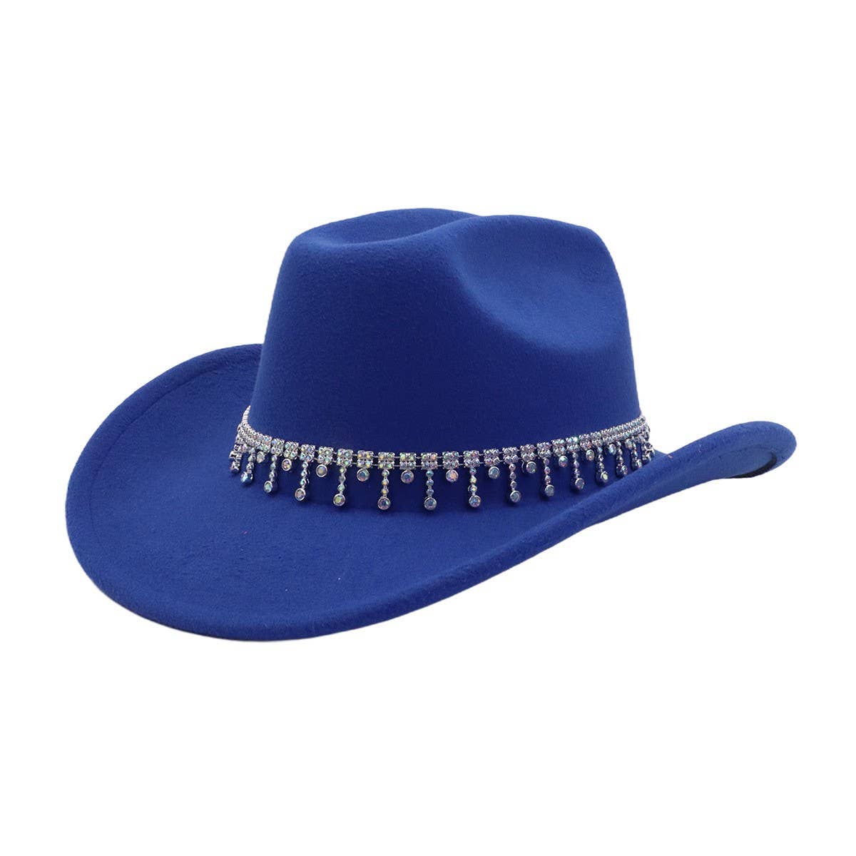 Western Ethnic Denim Fedora Hat for Couples_CWAH04361