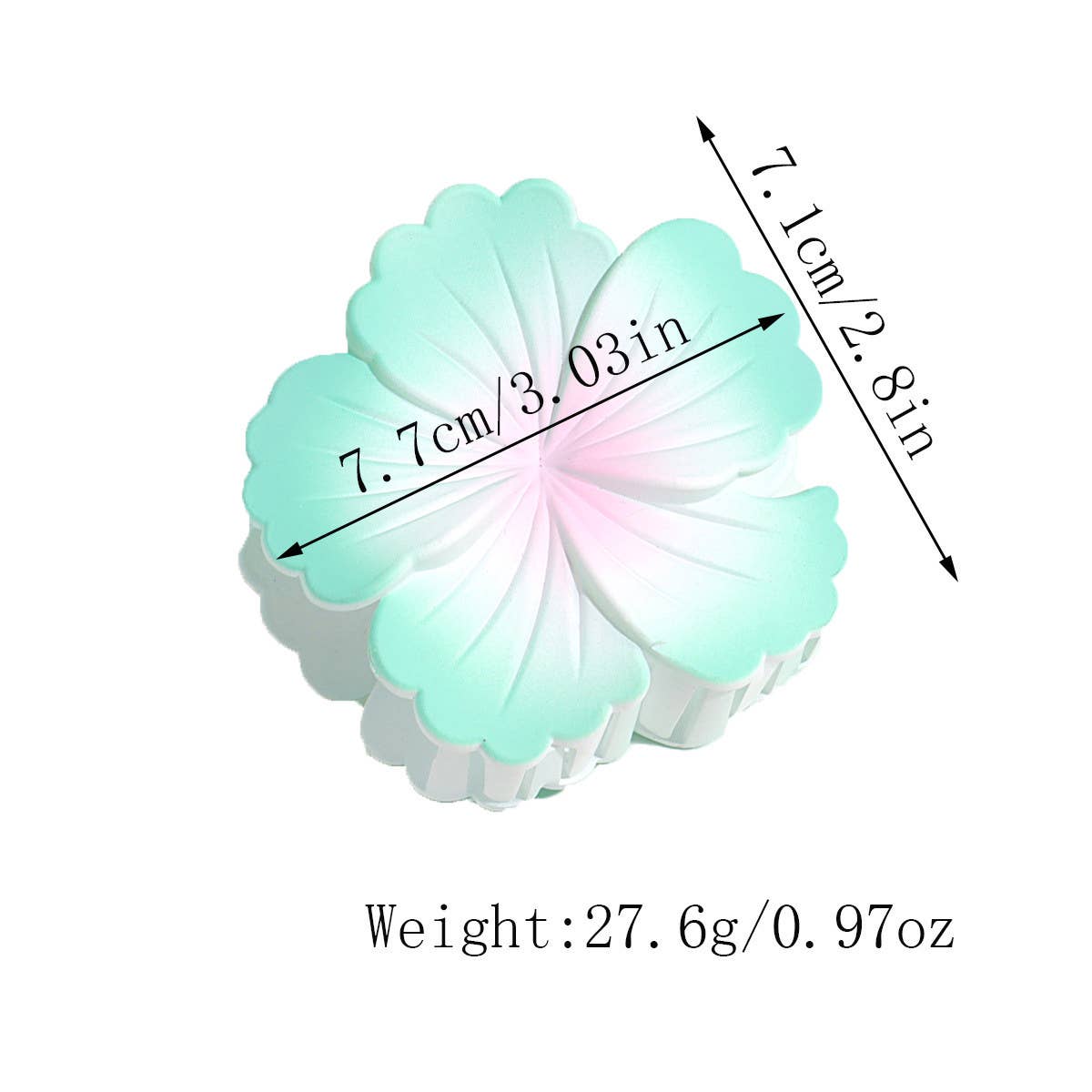 SWEET CANDY-COLORED CURLING HEART FLOWER CLIP